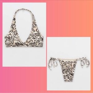 NWT Aerie Shine Rib Bikini Set SMALL